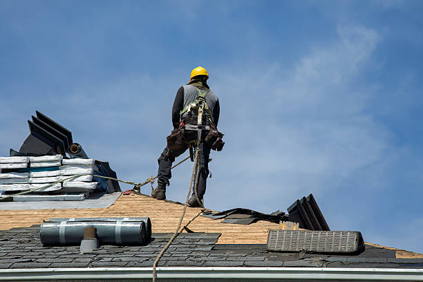 Professional Storm Damage Roof Repair technician working in Chilton, WI
